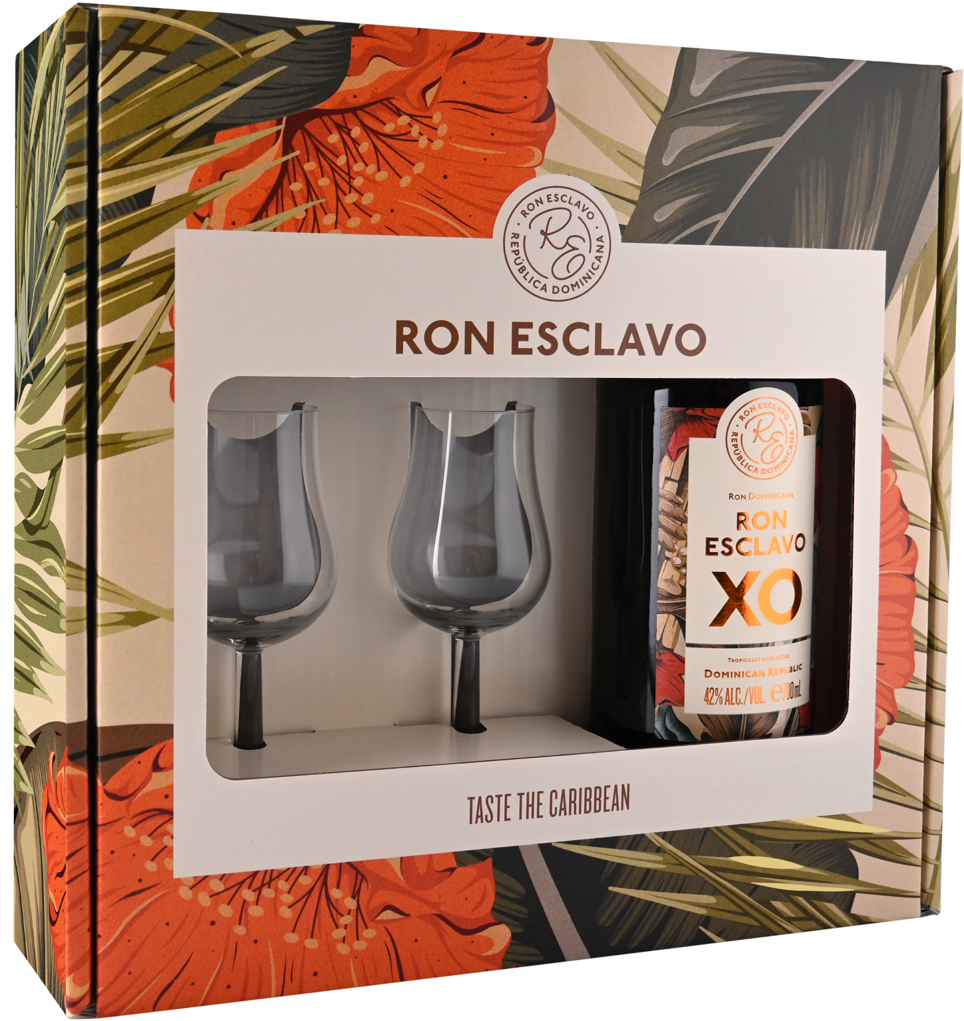 esclavo-XO-GB-glass-1.png Ron Esclavo XO GiftBox + dwa kieliszki degustacyjne - obrazek 1