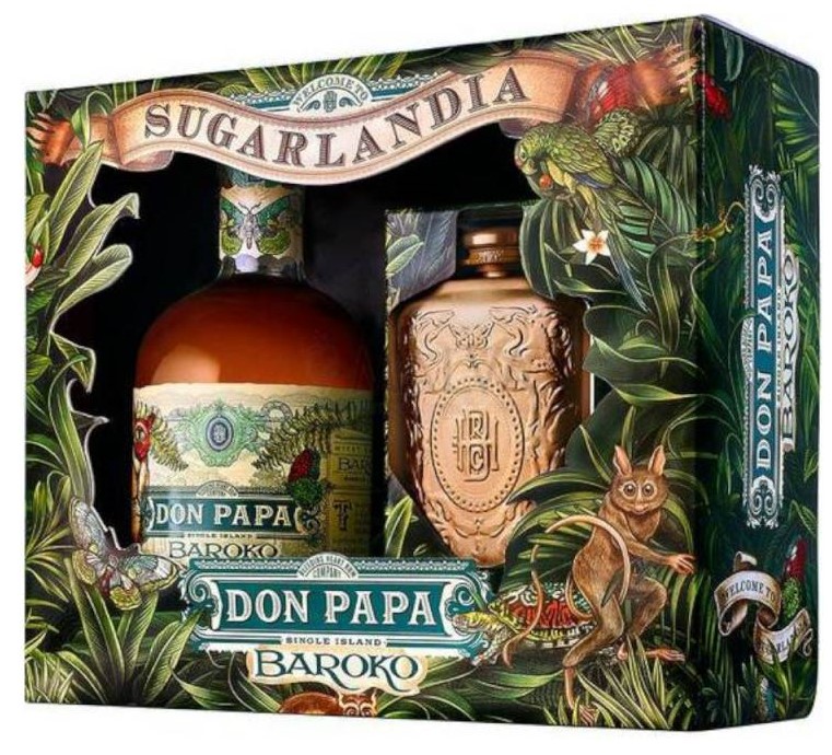RUM-DP-BAR-HF zdjęcie produktu Don Papa Baroko Zestaw z Piersiówką